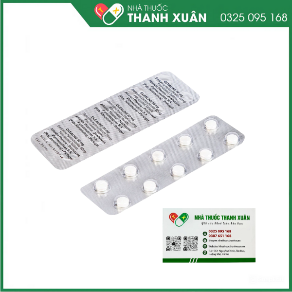 Clealine 50 trị triệu chứng trầm cảm (6 vỉ x 10 viên)